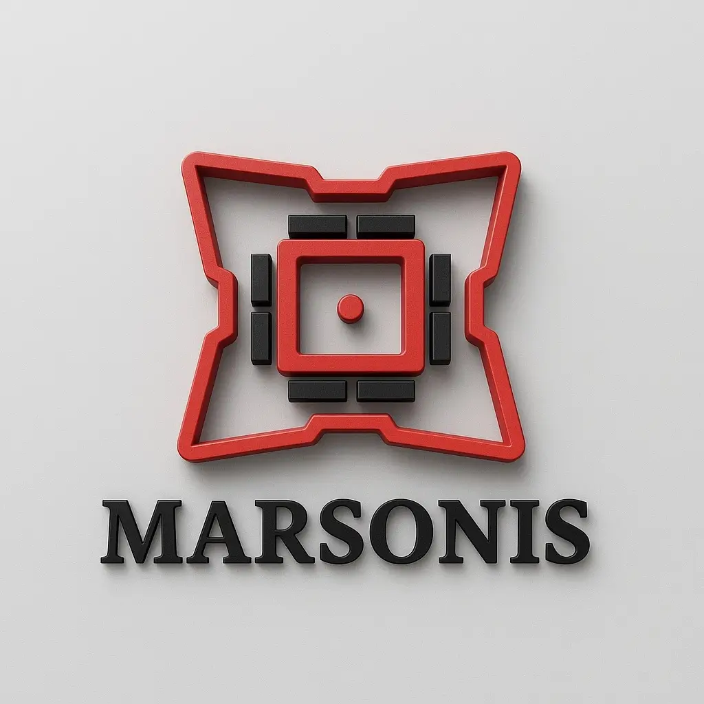 3D model logotipa Marsonis na zidu